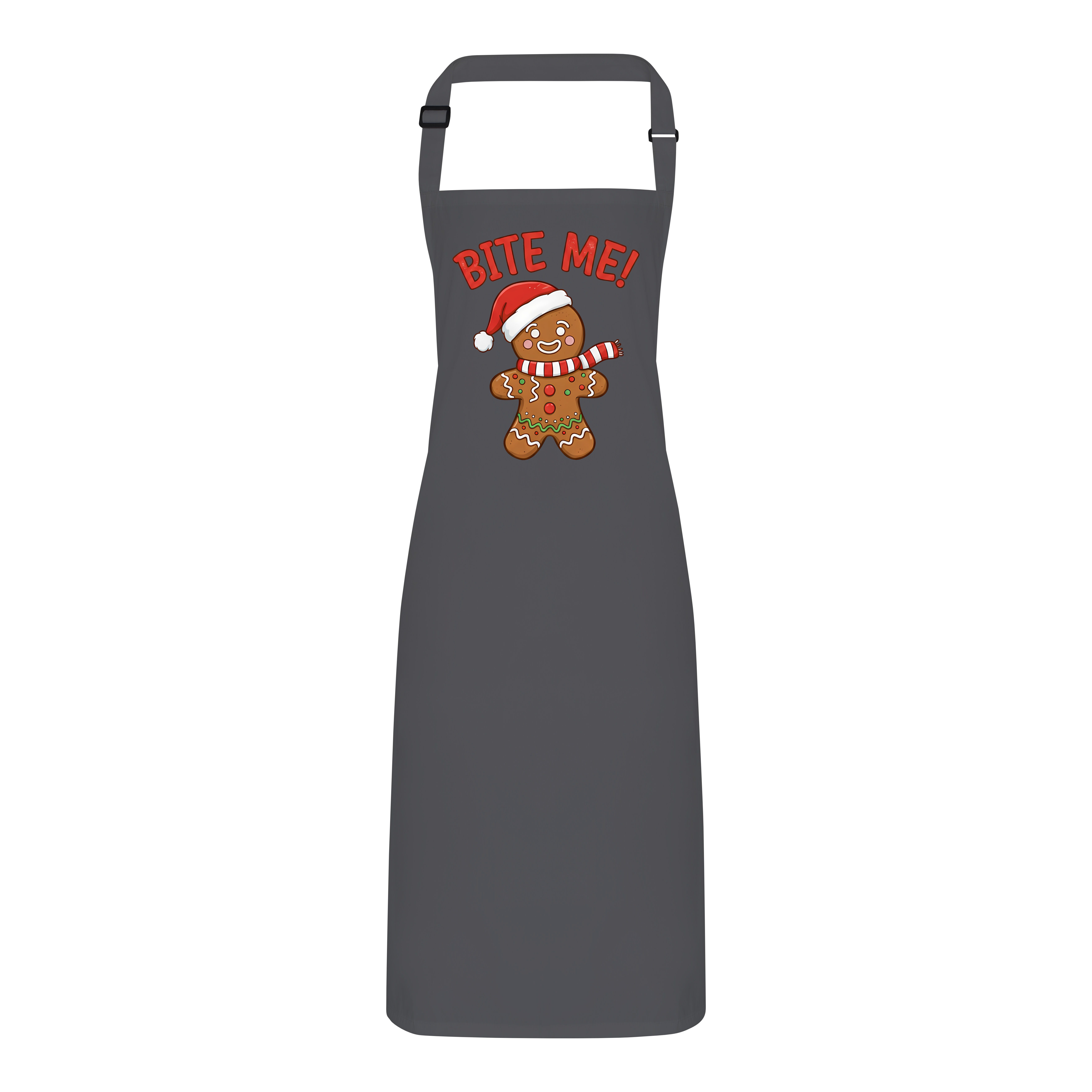 Christmas Gingerbread Apron Adult Funny Baking Gift BITE ME! Print Festive Host - Picture 5 of 11
