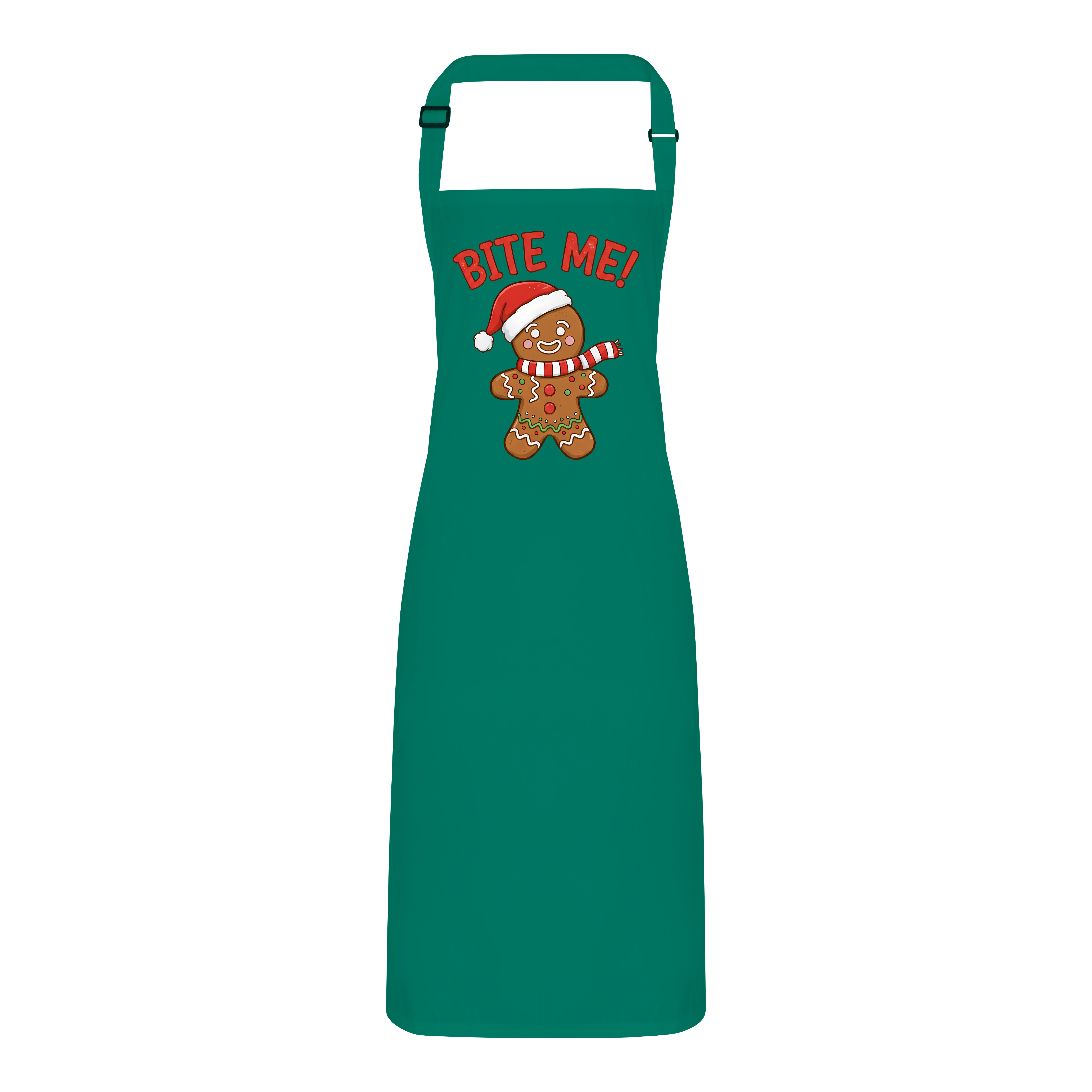 Christmas Gingerbread Apron Adult Funny Baking Gift BITE ME! Print Festive Host - Picture 7 of 11