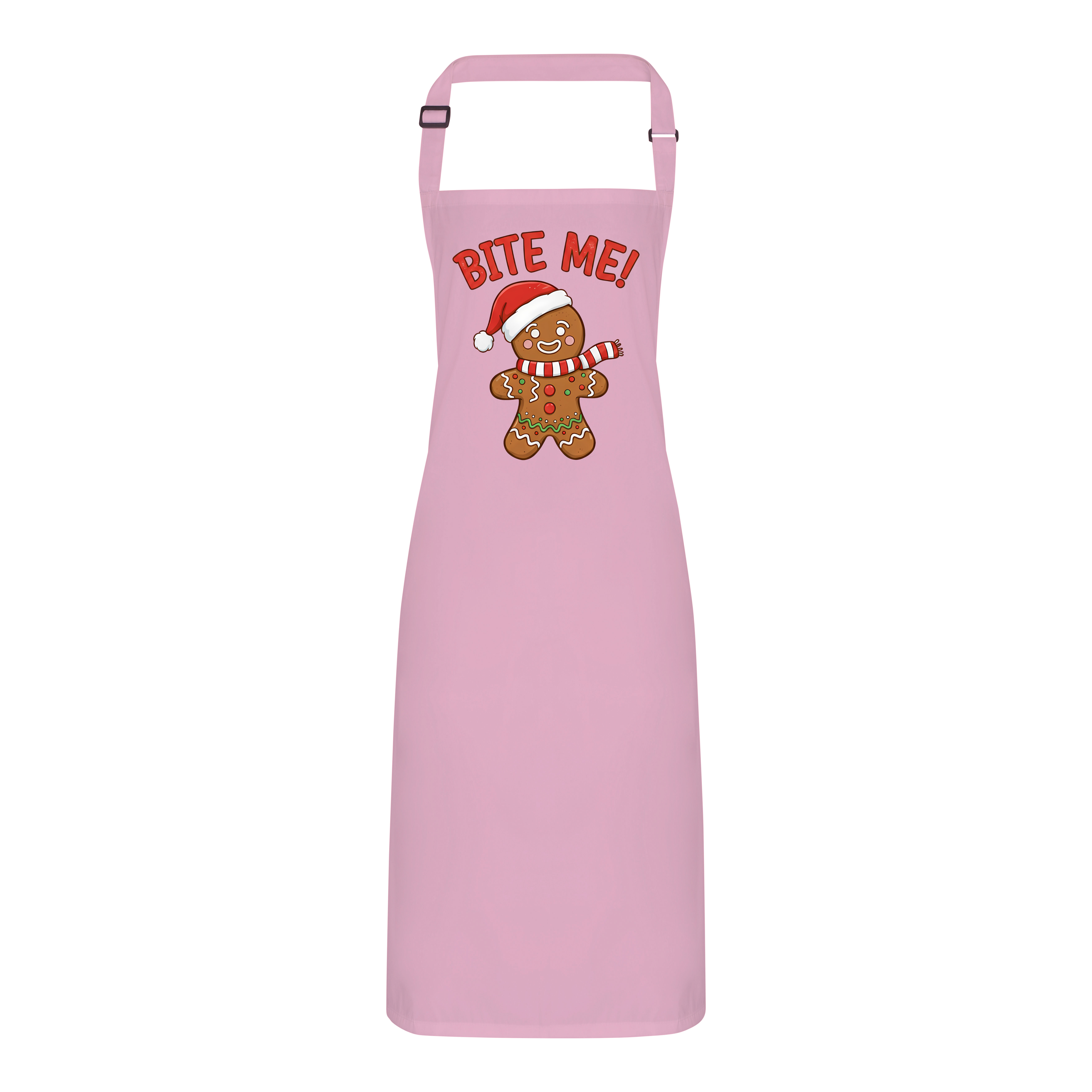 Christmas Gingerbread Apron Adult Funny Baking Gift BITE ME! Print Festive Host - Picture 6 of 11
