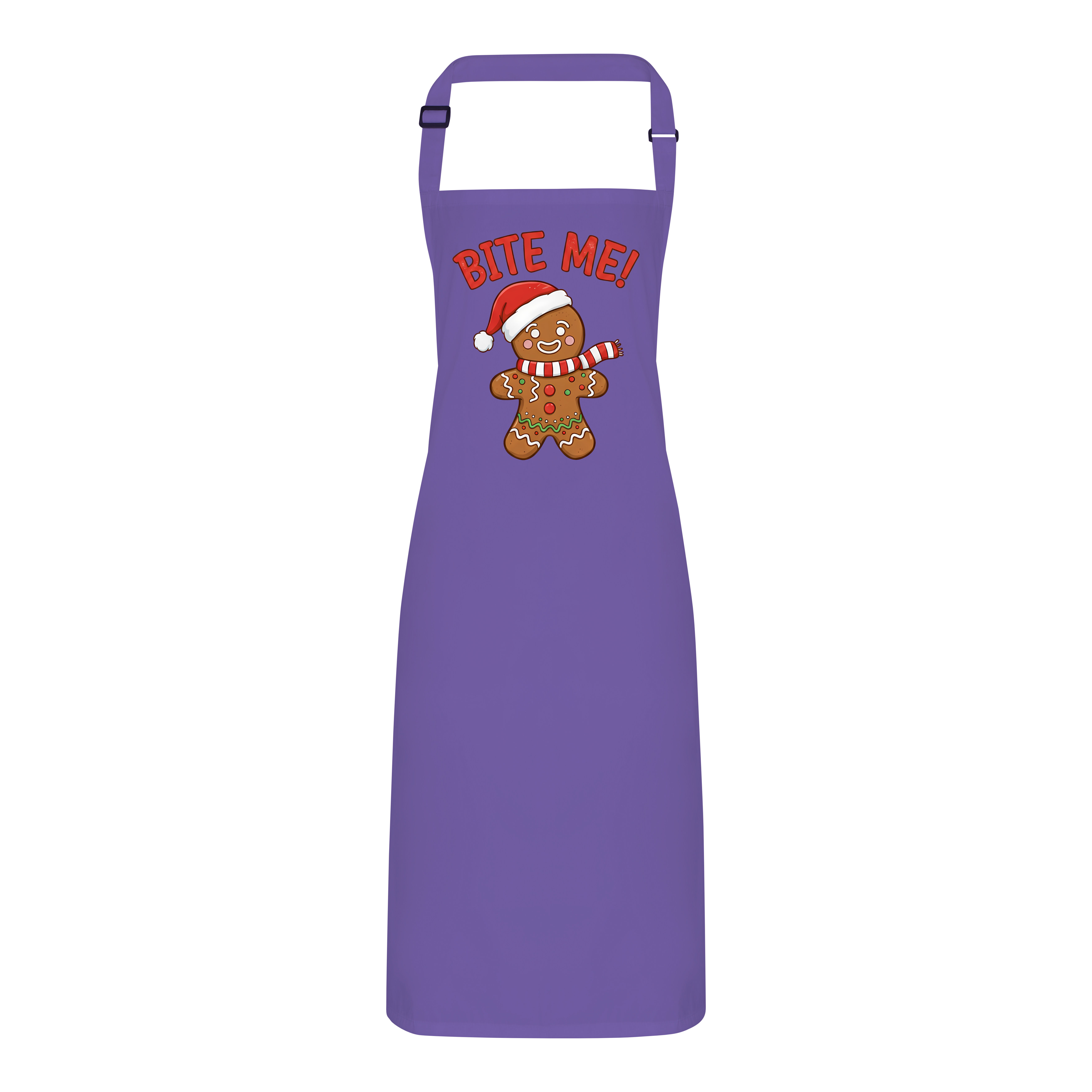 Christmas Gingerbread Apron Adult Funny Baking Gift BITE ME! Print Festive Host - Picture 11 of 11